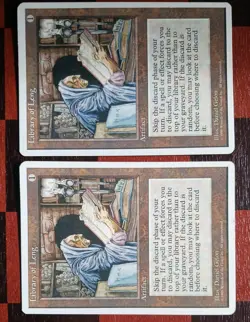 Mtg x2 Library of Leng x2 4TH Fourth Edition, Magic the Gathering Cards - Image 1