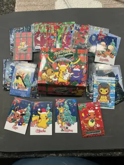 Huge Pokemon Card Collection Lot Cracked Ice Merry Christmas Box More NM - Image 1
