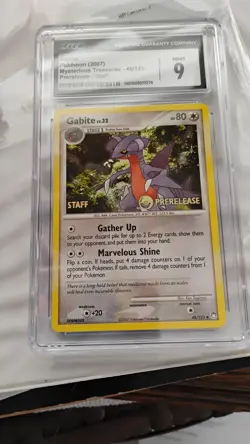 Gabite LV.32 PRERELEASE STAFF Pokemon Card Mysterious Treasures 48/123 - Image 3