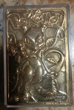 Pokemon Mewtwo 23K Gold-Plated Trading Card 1999 Burger King - Image 1