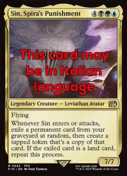 MTG SIN, SPIRA's PUNISHMENT FOIL EXC - SIN, PUNIZIONE DI SPIRA 242 - FIN - Image 1