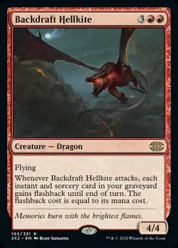 MTG BACKDRAFT HELLKITE EXC - NIBBIO INFERNALE DELLA CONTROFIAMMATA 103 - 2X2 - Image 1