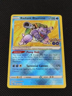 Radiant Blastoise 018 Pokemon GO - Image 1