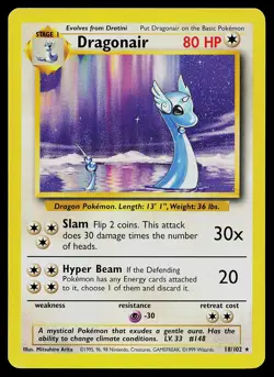 Pokemon Card - Dragonair Base Set 18/102 Rare - Image 1