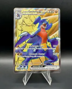 Pokemon TCG Cynthia's Garchomp ex 204 SVP Scarlet & Violet Promo - Image 1