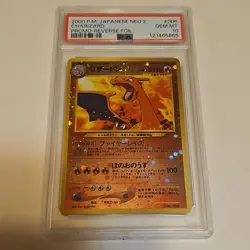 Pokemon Charizard Promo Reverse Foil 006 Japanese Neo 2 Nintendo PSA 10 2000 - Image 1
