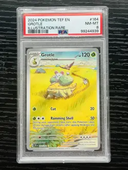 Pokemon SV05: Temporal Forces Grotle Illustration Rare Holo 164/162 PSA 8 - Image 1