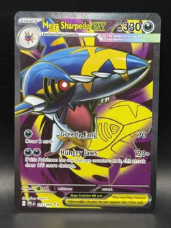 Pokemon TCG Mega Sharpedo ex 113/094 Phantasmal Flames Ultra Rare - Image 1