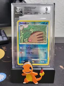 Pokemon - Legends Awakened Swinub Reverse Holo 123/146 BGS 9 MINT - Image 1