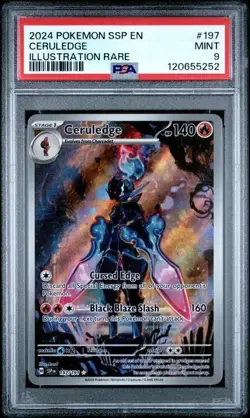 Ceruledge Illustration Rare PSA 9 MINT (2024) Pokemon Surging Sparks #197/191 - Image 1