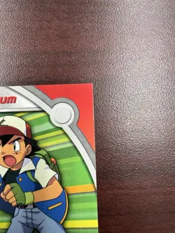 Pokemon Topps Series 3 Ash Ketchum HV1 TV Animation Blue Logo Heroes & Villians - Image 4