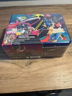 Pokemon 2025 Fall Mega Collector Chest Tin Box & Pokemon TCG Stacking Tin combo - Image 2