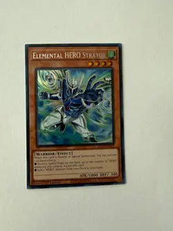 Yugioh - Elemental Hero Stratos (Alt Art) - Ultra (Silver) - 1st - BLC1-EN022 NM - Image 1