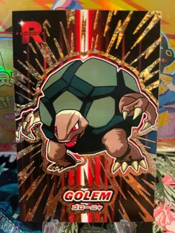 Golem BOX HIT Gold Holo Team Rocket Card Database Peru Pokemon - Image 1
