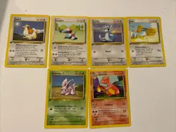 1st Edition German Base Set Lot Of 5 Cards - Pokemon - NM Glutexo Nidoran & More - Image 1