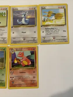 1st Edition German Base Set Lot Of 5 Cards - Pokemon - NM Glutexo Nidoran & More - Image 3