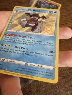 Pokemon TCG Galarian Mr. Rime Shining Fates Holo Card SV021/SV122 NM - Image 4