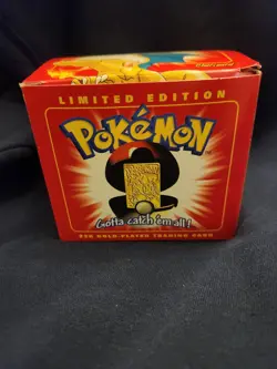 Pokemon Charizard Sealed Rare 23K Gold-Plated Trading Card Burger King 1999 LE - Image 1