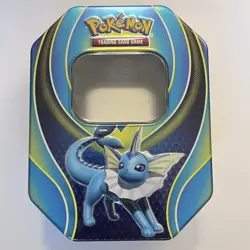 Pokemon TCG Aquatic Vaporeon Elemental Evolution Tin Only - NO CARDS 2018 - Image 1