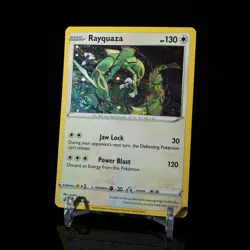 *THICK* SWIRL 🌀 Rayquaza SWSH029 Cosmos Holo Rare Crown Zenith Pokemon Card 4d - Image 2
