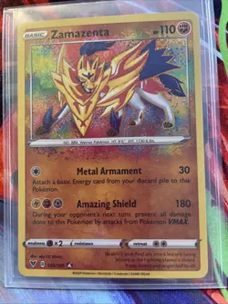 Pokemon TCG Zamazenta Holo Card 2020 Vivid Voltage 102/185 Amazing Rare - Image 1
