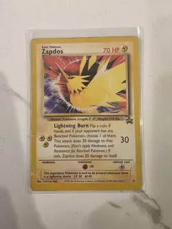 Pokemon TCG Card - Zapdos Wizards Black Star Promos 23 - MP Crease - Image 1