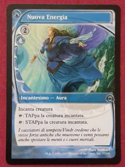 Magic The Gathering ITALIAN FUTURE SIGHT SECOND WIND blue card MTG - Image 1