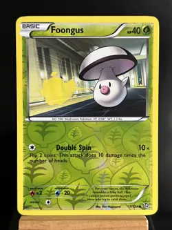 Pokemon Card Foongus 17/124 Dragons Exalted Reverse Holo Light Played - Image 1