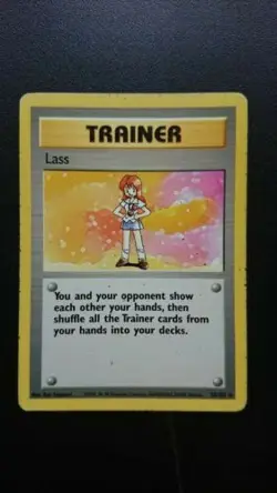 Lass 75/102 Rare Non Holo Base Set Trainer Pokemon Card - Image 1