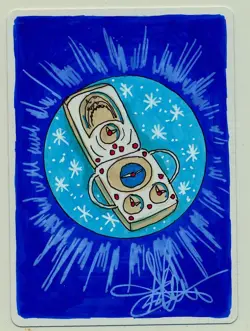 MTG ARTIST PROOF Sketch Mystic Compass Magic The Gathering Amy Weber 6th Edition - Image 1