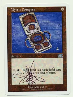 MTG ARTIST PROOF Sketch Mystic Compass Magic The Gathering Amy Weber 6th Edition - Image 2