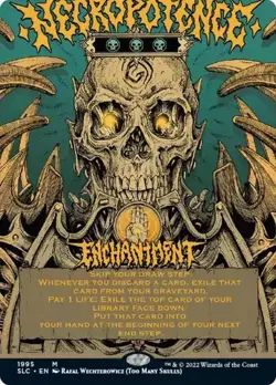 Necropotence BORDERLESS - 1995 - Secret Lair 30th Anniversary Countdown MTG - Image 1