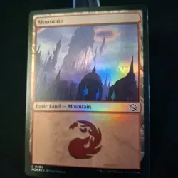 (X10) FOIL Mountain 0280 March of the Machine Magic The Gathering MTG VERY MINTY - Image 1