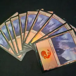 (X10) FOIL Mountain 0280 March of the Machine Magic The Gathering MTG VERY MINTY - Image 3