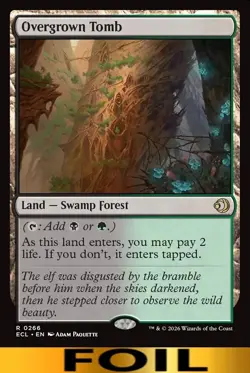 Overgrown Tomb ** FOIL ** #266 - Lorwyn Ecliped - NM MTG - Image 1