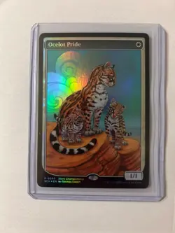 MTG Ocelot Pride Textless Store Champion Promo Foil Magic the gathering - Image 1