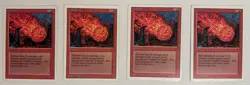 🔴🔴🔴 (4) 1994 MAGIC The Gathering FIREBALL REVISED 3RD EDITION PLAYED 🔴🔴🔴 - Image 1