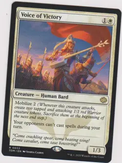 VOICE OF VICTORY 1X MTG MAGIC N-MINT UNPLAYED TARKIR DRAGONSTORM RARE WHITE - Image 1