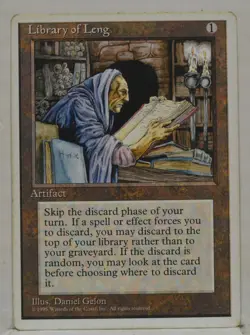 Library of Leng, 4TH Edition, Magic the Gathering MTG - Image 1