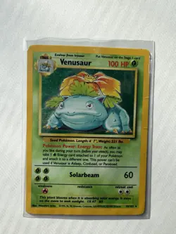 Pokemon Venusaur 15/102 Base Set Holo Rare Heavily Played/Damaged - Image 1