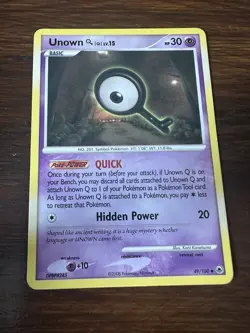 Unown Q 49/100 Majestic Dawn Pokemon TCG LP - Image 1