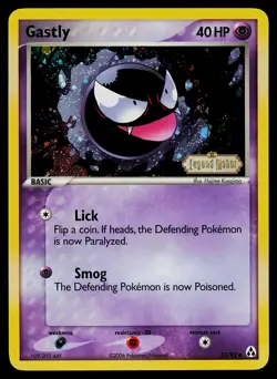 Pokemon Card Legend Maker 52/92 Gastly Reverse Holo Stamped - Image 1
