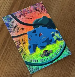 #01 Bulbasaur, LP Holo, 1999 Pokemon Topps, Blue Logo, Vintage Pokemon Card - Image 2