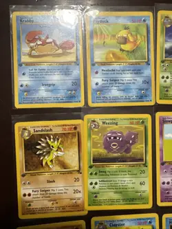 Lot of 10 First Edition Fossil Non-Holo Common Pokemon Cards MIXED CONDITION - Image 2