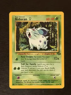 Pokemon TCG Nidoran F Jungle Set Card 57/64 NM/Lightly Played - Image 1