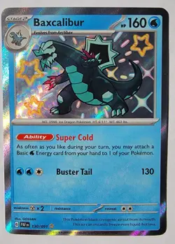 Baxcalibur 2024 Pokemon #130 HOLO Shiny Rare - Paldean Fates - NEAR MINT - MINT! - Image 1