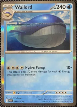 Wailord 041/159 Sv09: Journey Together Holo - Pokemon Card - Image 1