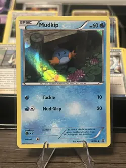 Pokemon TCG Mudkip 33/160 Holo Water Common Moderately Played 2014 Card - Image 1