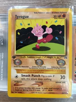 Tyrogue 66/75 1st Edition Neo Discovery Pokemon 2001 Vintage - Image 1