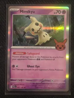 Pokemon Mimikyu Promo 097/193 Sv02: Paldea Evolved Holo Safeguard - Image 1